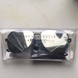 Quay x Desi Perkins Mirrored Silver Aviators